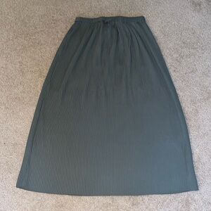 Chaus Presses Green Pleated Skirt